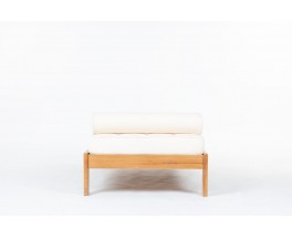 Daybed en orme avec tissu bouclette beige édition Maison Regain 1980