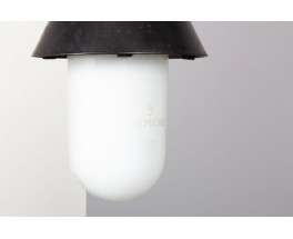 Pendant light in metal and opaline edition Siemens 1930