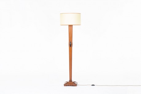 Floor lamp in rosewood and ebony Art Deco design 1930