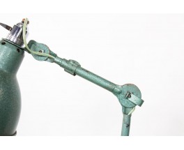 Bernard Albin Gras desk lamp model 207 hammered green 1930