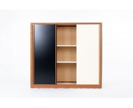 Andre Sornay cabinet 3 doors mahogany and lacquer 1960
