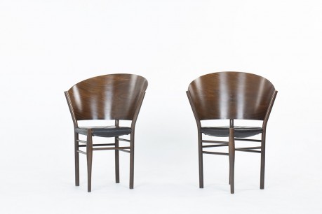 Philippe Starck chairs model Jane Paille edition Aleph 1989 set of 2