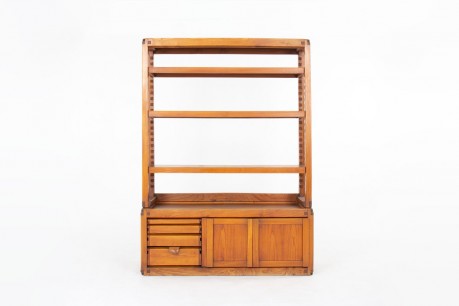 B10 bookcase by Pierre Chapo in elm 1980