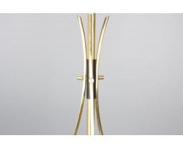 Pendant lamp in glass, brass and black metal Italian design 1950