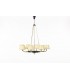 Pendant lamp 8 lights black metal and brass 1950
