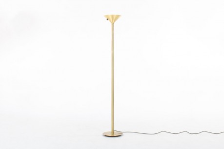Lampadaire Jacques Grange en laiton pour Yves Saint Laurent 1980