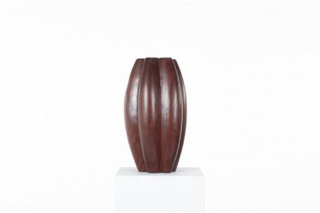 Vase grand modèle en ébène de Macassar 1950