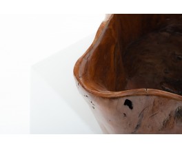 Trinket bowl in olive tree brutalist design 1950