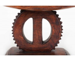 Tabouret en bois modèle Ashanti design Africain 1950