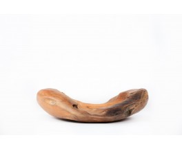 Vide poche en bois brut de forme libre 1950