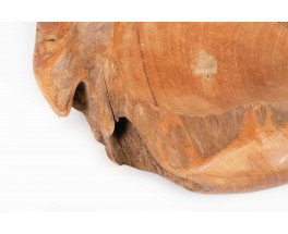 Vide poche en bois brut de forme libre 1950