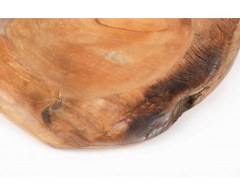 Vide poche en bois brut de forme libre 1950