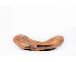 Vide poche en bois brut de forme libre 1950