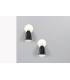 Black and white metal wall lights 1950 set of 2