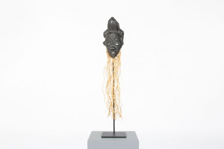 Mask in Ceramic and raffia 1960