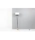 Floor lamp in black metal, brass and plexiglas edition Arlus 1950