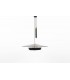 Counterweight pendant light, large model, black metal, edition Stilux Milano 1960