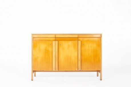Meuble de rangement André Sornay en hêtre 1960