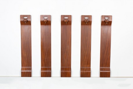 Porte-manteau Gianfranco Frattini acajou et métal 1960