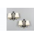 Raymond Subes Metal wall lights with paper lampshades 1930 set of 2
