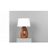Table lamp in mahogany gouge-cut 1960