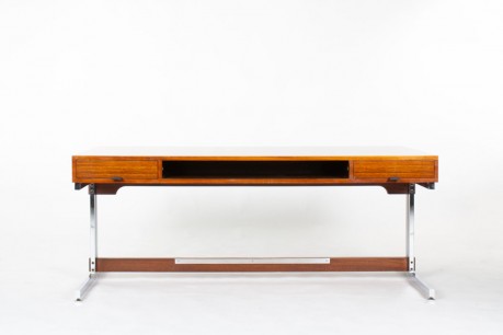 Bureau Florence Knoll en palissandre édition Knoll International 1970