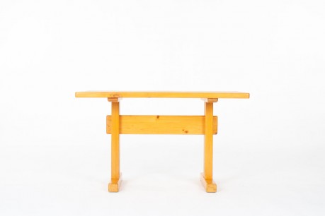 Table de repas rectangulaire Charlotte Perriand en pin Les Arcs 1950