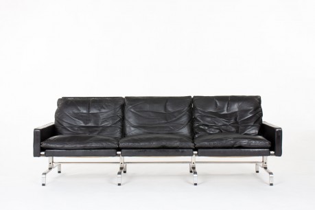 Poul Kjaerholm sofa model PK31 in leather edition E Kold Christensen 1958