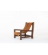 Armchair in pine and cowhide 1950