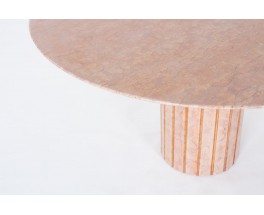 Table ronde en marbre rose 1970