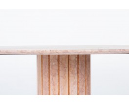 Table ronde en marbre rose 1970