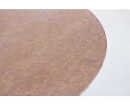Table ronde en marbre rose 1970