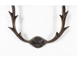 Appliques en bronze et raphia 1960 set de 2