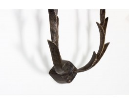 Appliques en bronze et raphia 1960 set de 2