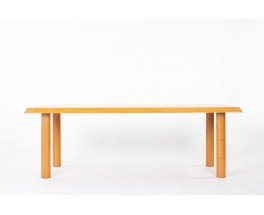Table de repas en chêne design brutaliste 1950