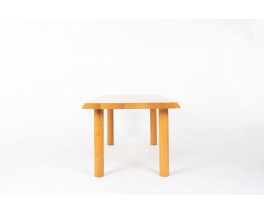 Table de repas en chêne design brutaliste 1950
