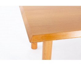 Table de repas en chêne design brutaliste 1950