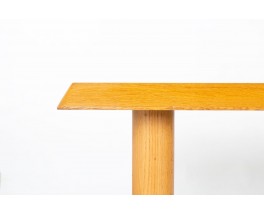 Table de repas en chêne design brutaliste 1950