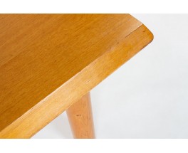 Table de repas en chêne design brutaliste 1950