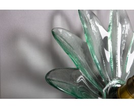 Wall lights in glass Italian design 1970 set of 2