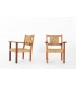 Fauteuils Francis Jourdain en bois et corde 1930 set de 2