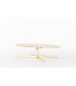 Michel Kin coffee table in beige marble and brass edition Arflex 1960
