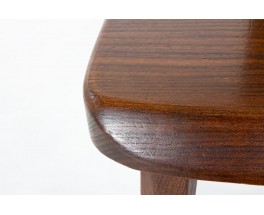 Chaises en orme dossier en T design brutaliste 1950 set de 6