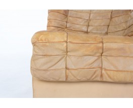 Sofa model DS 11 in brown leather 5 elements edition De Sede 1970