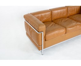 Le Corbusier sofa model LC2 in leather edition Cassina 1970