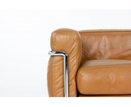 Le Corbusier sofa model LC2 in leather edition Cassina 1970