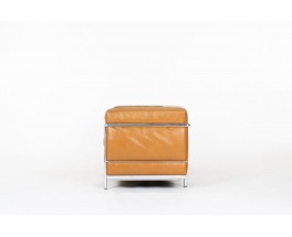 Le Corbusier sofa model LC2 in leather edition Cassina 1970