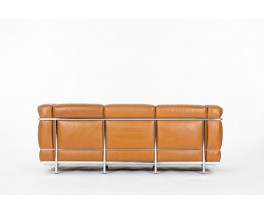 Le Corbusier sofa model LC2 in leather edition Cassina 1970