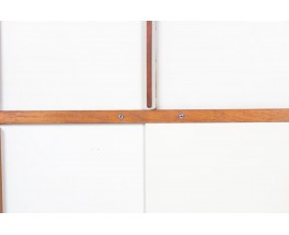 Andre Sornay wardrobe in mahogany and beige panels 1960