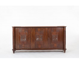 3-door oak storage unit from the 1950s